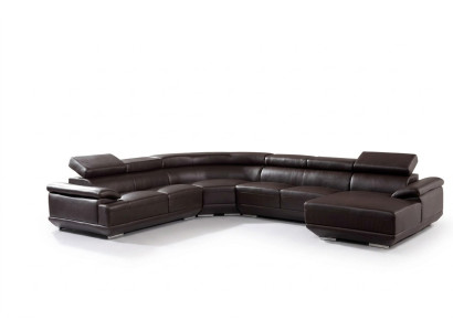 Living area leather corner sofa with USB, sofa couch upholstered corner suite.