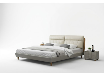 Bed cushion design luxury double beds beige 180x200 bedroom