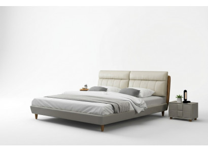 Bed cushion design luxury double beds beige 180x200 bedroom