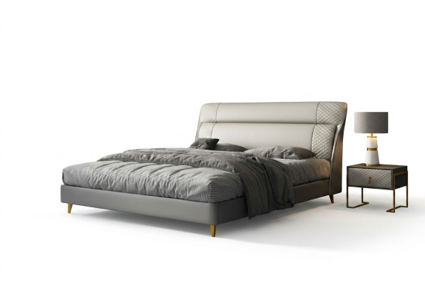 Design leather bed luxury upholstered beds double modern matrimonial 180x200 modern new