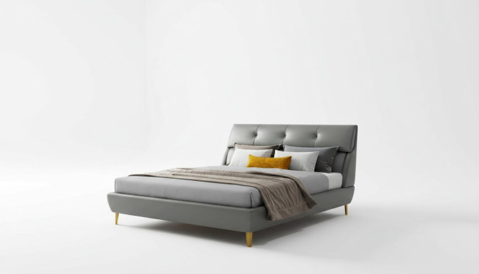 Bedroom hotel beds double bed design leather beds 180x200cm