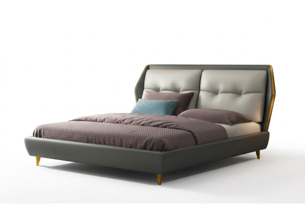 Designer leather bed luxury upholstered beds 180x200 furniture bedroom