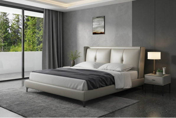 Bed Classic Upholstered Bed Luxury Double Bedroom Wood 180x200