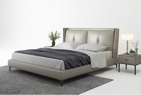 Bed Classic Upholstered Bed Luxury Double Bedroom Wood 180x200