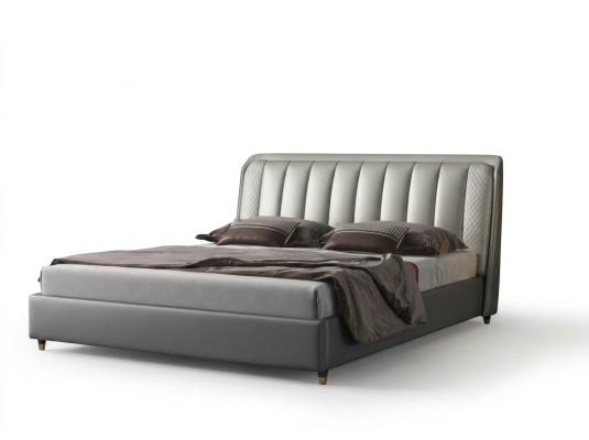 Designer bed bedroom beds textile leather hotel luxury upholstered XXL big wood