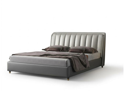 Designer bed bedroom beds textile leather hotel luxury upholstered XXL big wood