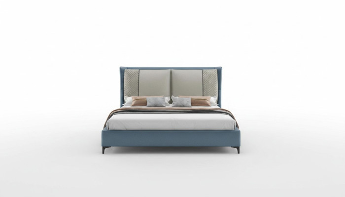 Designer bed bedroom beds textile leather hotel luxury upholstery velvet fabric