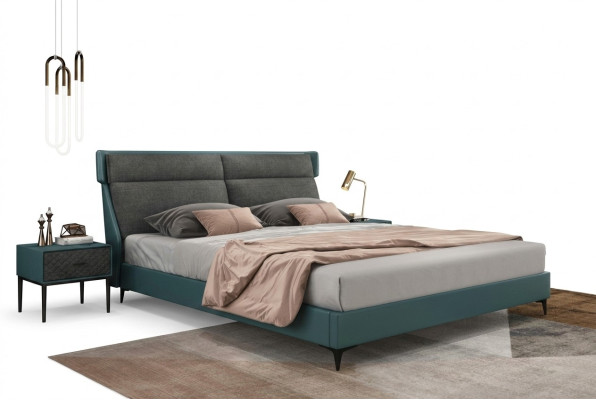 Classic luxury beds upholstered leather textile high-quality bedroom bed new