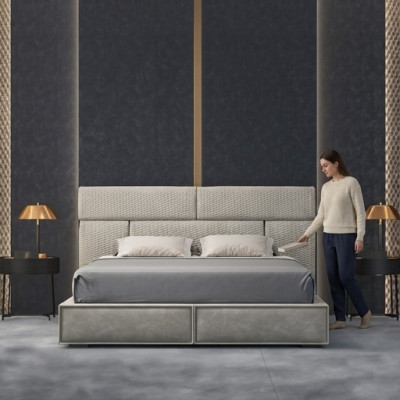 Beds Design Double Bed Marriage Modern Hotel Frame Sleep Room