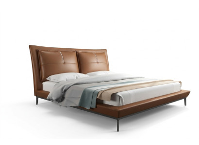 Designer bed bedroom beds hotel leather Italian furniture