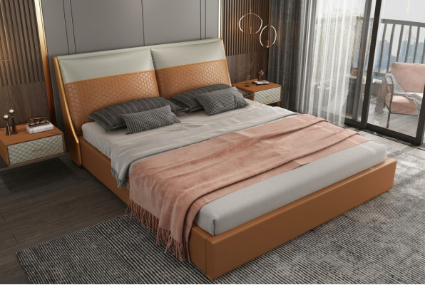 Designer bed bedroom beds textile leather hotel luxury upholstery velvet fabric