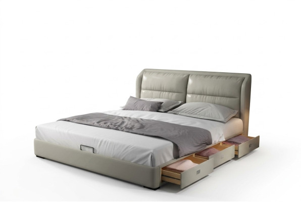 Designer bed bedroom beds textile leather hotel luxury upholstery velvet fabric