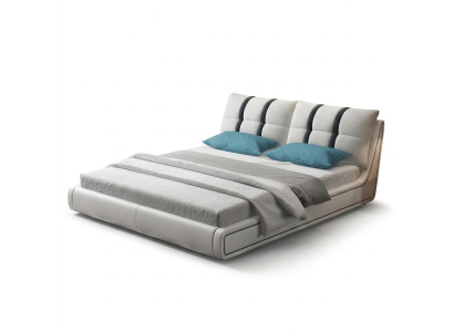 Designer bed bedroom beds furnishing hotel luxury upholstery leather furniture.