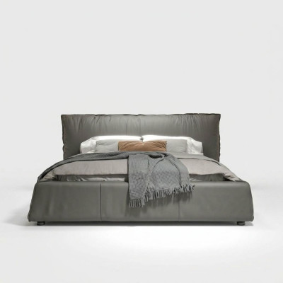 Design leather bed double marriage modern hotel luxury sleep bedroom beds