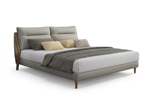 Classic luxury beds upholstered leather textile high-quality bedroom bed new