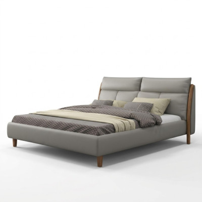 Design textile bed couple modern hotel frame luxury double beds