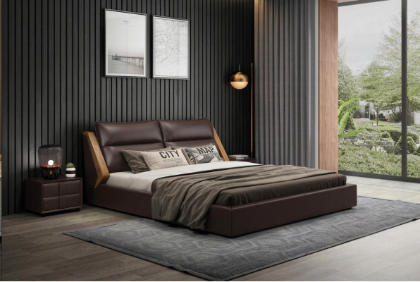 Bed Cushion Design Luxury Double Hotel Beds Matrimonial 180x200cm Bedroom Leather