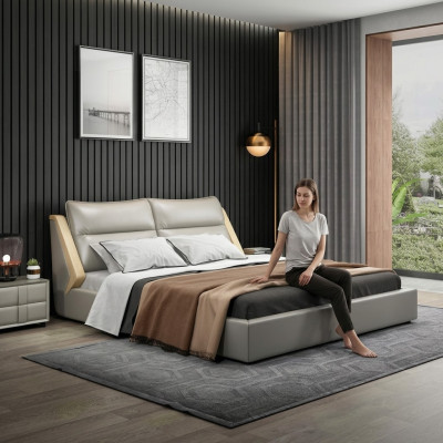 Bedroom luxury bed design wooden bed beds 180x200cm hotel beds
