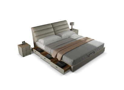 Classic upholstered bed design luxury double hotel beds bedroom