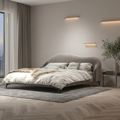 Italian bedroom furniture upholstered double bed design beds
