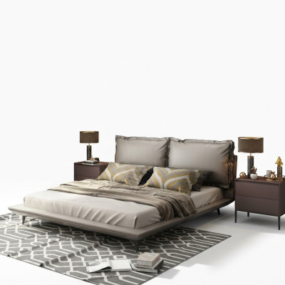 Double bed, bed, matrimonial bed, design, luxury, luxe, beds, designer bed, textile.