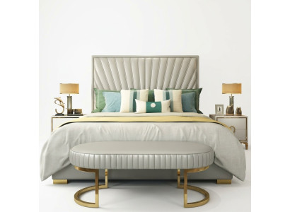 Bed Pillow Design Luxury Double Hotel Beds Sleeping Room 180x200cm