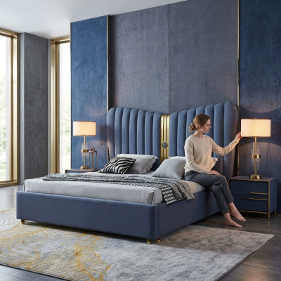 Bed pillow design luxury hotel beds 150/180cm sleep room double