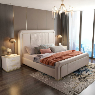 Designer double bed hotel luxury bedroom 180x200cm beds