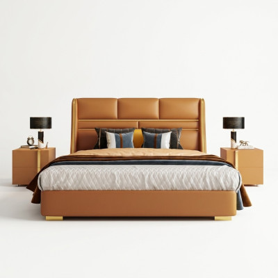 Classic bed double bed beds wood country style bedroom