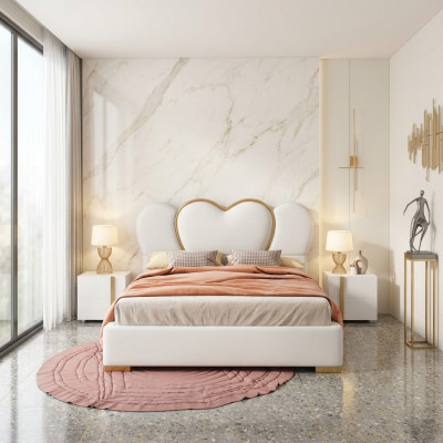Luxury bedroom bed upholstery design luxury double hotel beds leather