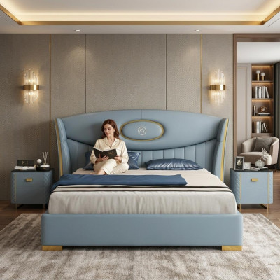 Italian designer furniture bed double bedroom 180x200cm new beds