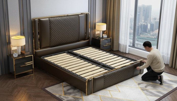 Bed bedroom design furniture modern luxury beds upholstered frame new