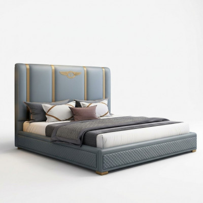 Bed Cushion Design Luxury Metal Double Beds Hotel Marital Bedroom