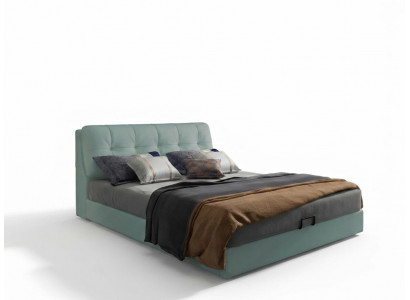 Designer bed 180x200 leather metal beds double sleep room luxury marriage