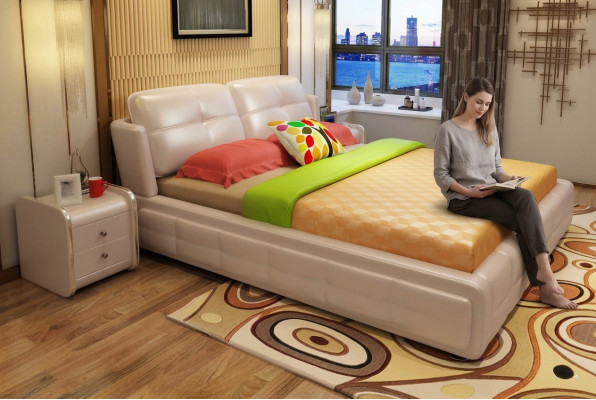 Luxury bedroom bed upholstery decor design 180x200cm double hotel beds