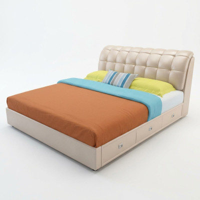 Bed Pillow Design Luxury Decor Double Hotel Beds Marriage Sleep Room Leather