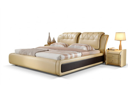 Luxury bedroom bed upholstery design double hotel beds leather bed