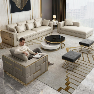Design luxury sofa set leather sofa upholstered couch design furniture set