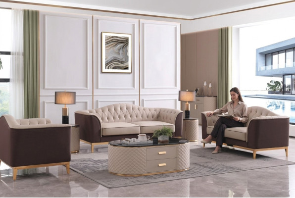 Complete set sofa suite 3+2+1 seater sofa design couch living landscape