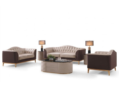 Luxury Furniture Sofa Set Couch Sofa Decoration Upholstery 3+2+1 Seater + Coffee Table