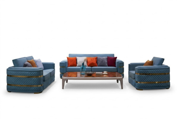 Classic sofa upholstery 3+2+1 seater couches leather seating suite living room