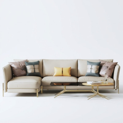 Designer suite sofa couch corner sofa with ottoman upholstered living landscape