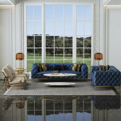 Leather sofa set 3+2 seater suite upholstery sofa couch sofa couch