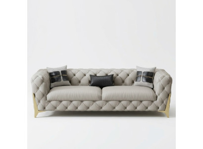 Couch Velvet Leather Living Room Sofa Couches Chesterfield 3-seater Three-seater