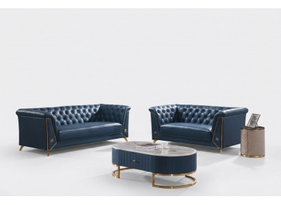 Luxury Chesterfield Sofa Set 3+2 Seater Coffee Table Furniture Couch