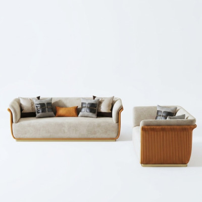 Modern sofa set 3+2 seater seating group leather couches 2-piece set