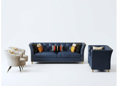Modern Chesterfield Sofa Set 3+2 Seater Stylish Couches Leather Furniture