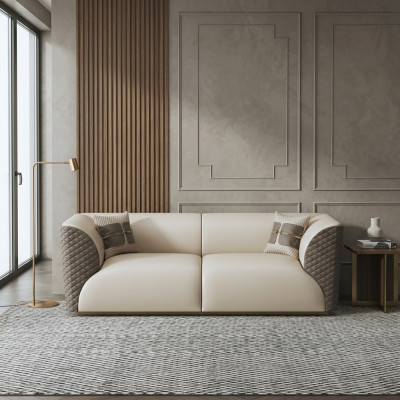 Sofa Three-seater Couch Classic New Upholstery 3-Seater Decorative Leather Couches