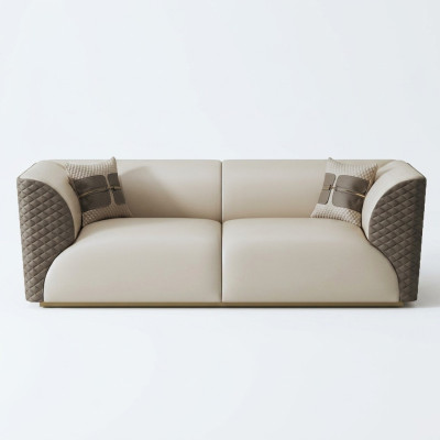 Sofa Three-seater Couch Classic New Upholstery 3-Seater Decorative Leather Couches