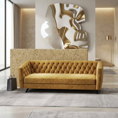 Italian style furniture 3-seater couch sofa upholstered fabric fabric sofa couches
